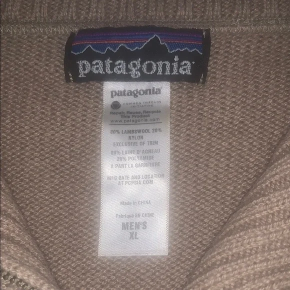 Gently Loved Patagonia 1/4 Zip Sweater Rare Forage Lambswool Blend Sweater